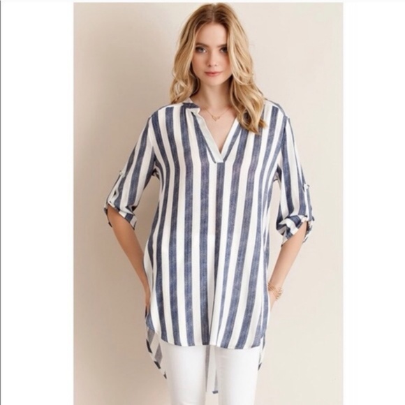 entro Tops - 🎉🎊2X HP🎉🎊Lightweight Striped Tunic